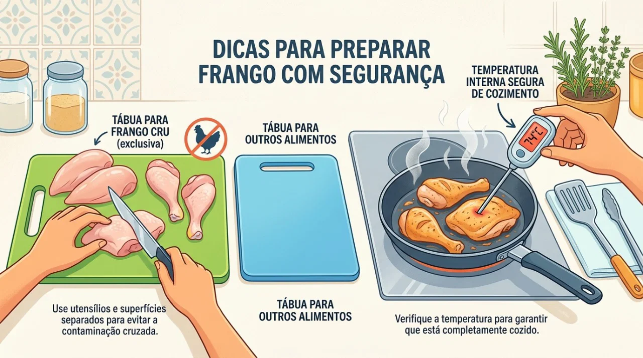 contaminação cruzada pia frango cru respingos