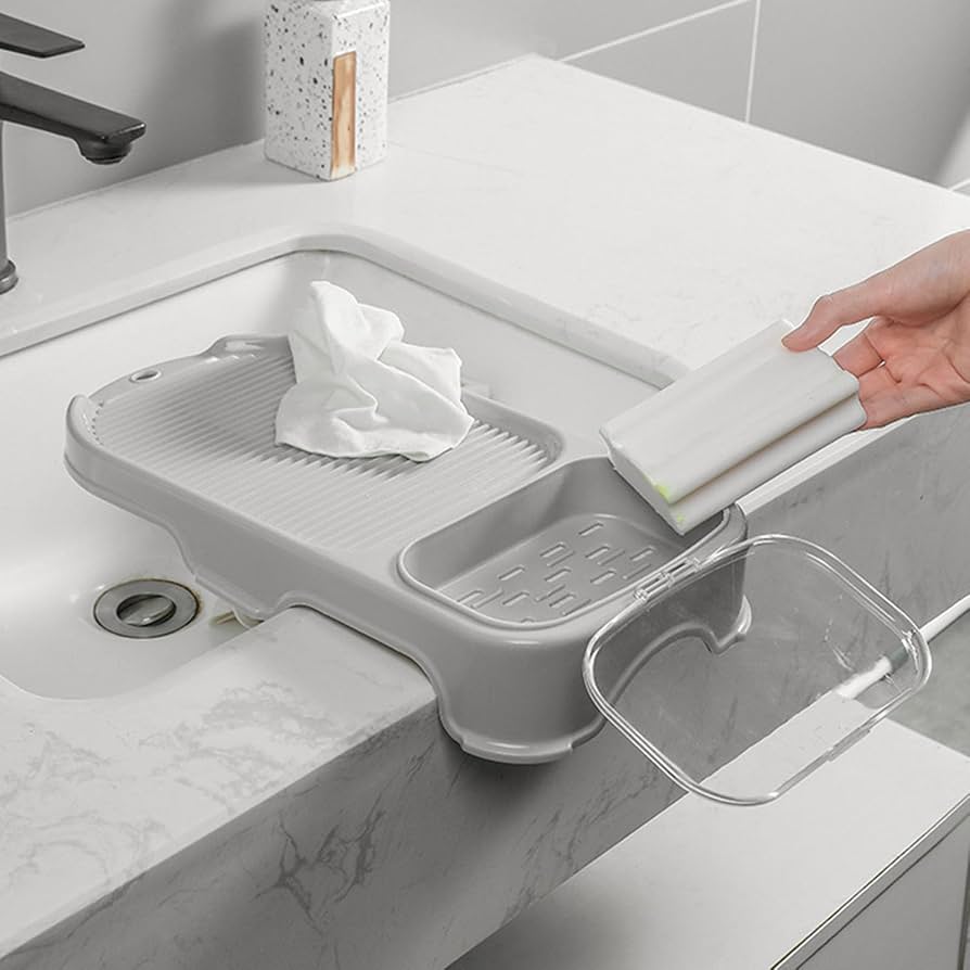 tábua de plástico faca mãos lavando utensílios cozinha