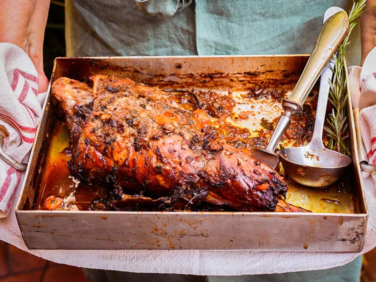 pernil de cordeiro assado