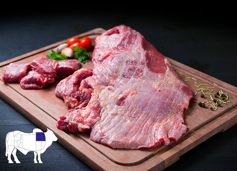 cortes de carne bovina econômicos acém músculo paleta