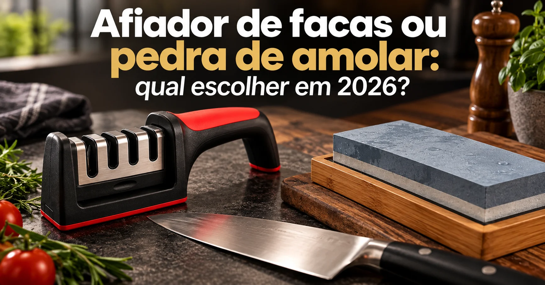 Qual a melhor afiação: amolador de 3 estágios ou pedra de amolar dupla face?