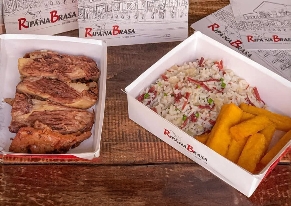embalagem de carne com alegações de marketing
