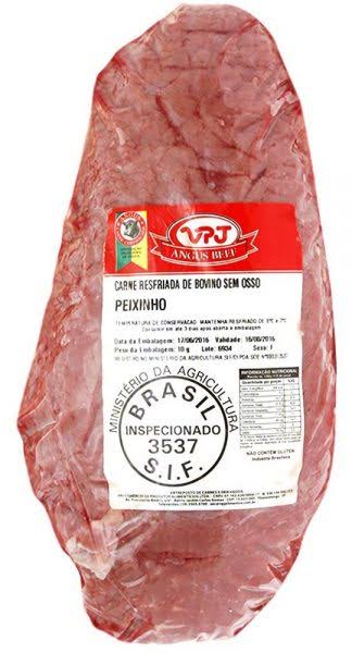 rótulo de carne embalada com informações