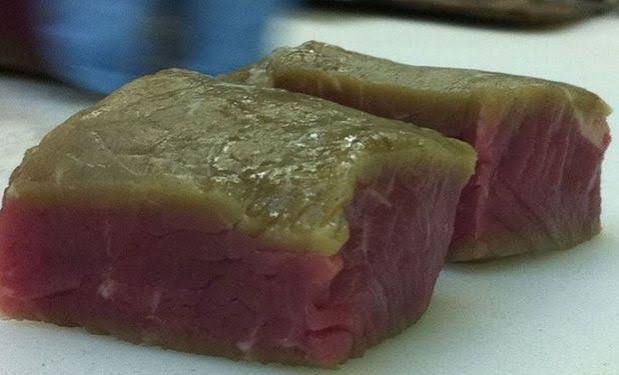 carne bovina estragada textura viscosa cheiro